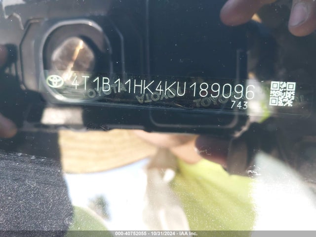 Toyota CAMRY LE 2019 4T1B11HK4KU189096 Image 9