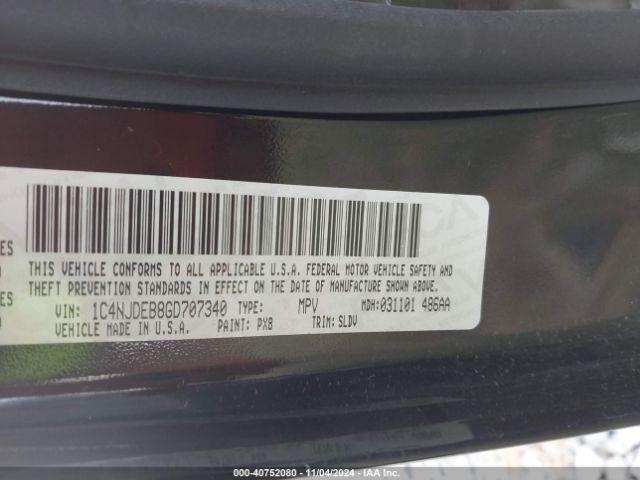 1C4NJDEB8GD707340 Jeep Compass High Altitude Edition