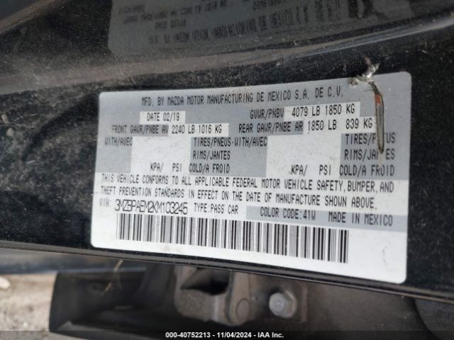 3MZBPAEM2KM103245 Mazda Mazda3 Premium Package