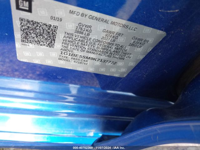 1G1BE5SM9K7137772 Chevrolet CRUZE LT