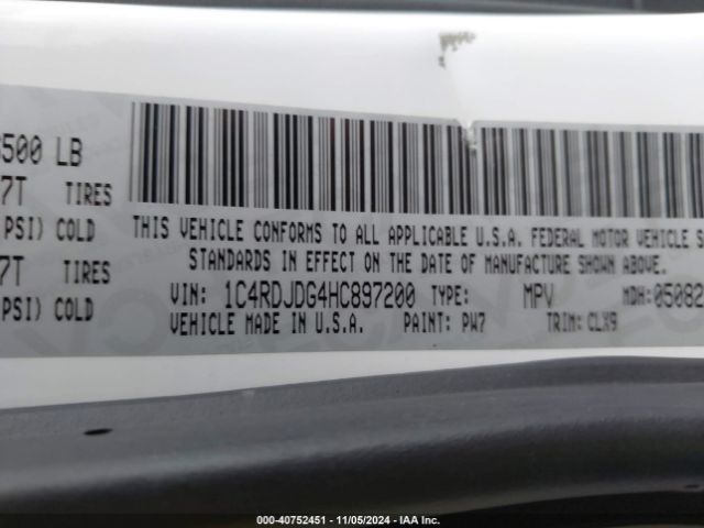 1C4RDJDG4HC897200 Dodge Durango Gt Awd