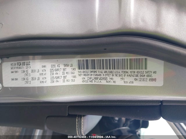 1C4PJLAB8FW620565 Jeep Cherokee Sport