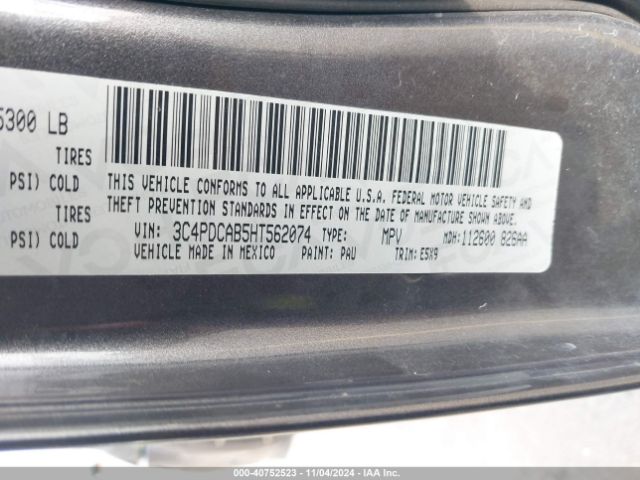 3C4PDCAB5HT562074 Dodge JOURNEY SE