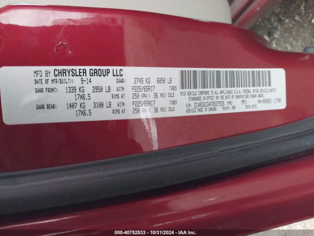 2C4RDGCG4FR527535 Dodge Grand Caravan Sxt