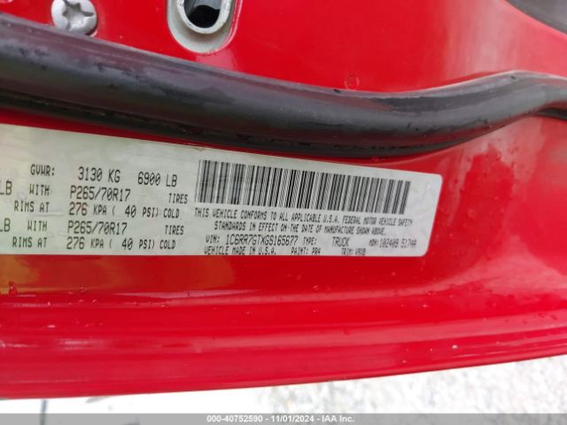 1C6RR7GTXGS165677 RAM 1500 Slt