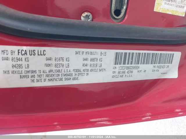 Dodge DART SXT 2016 1C3CDFBB6GD505924 Image 9