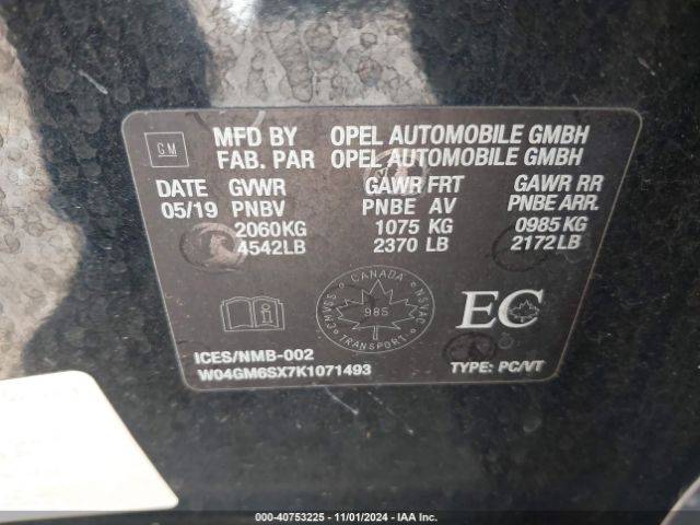 W04GM6SX7K1071493 Buick Regal Sportback Fwd Preferred Ii