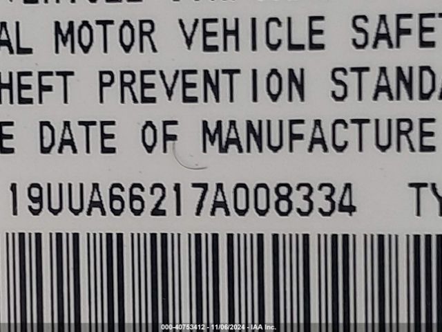 2007 ACURA TL 19UUA66217A008334 Photo 8