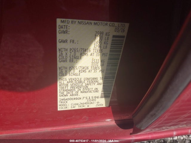 Nissan Frontier Desert Runner 2016 1N6AD0ER6GN751596 Image 9