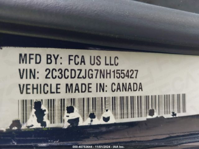 2C3CDZJG7NH155427 Dodge Challenger Gt