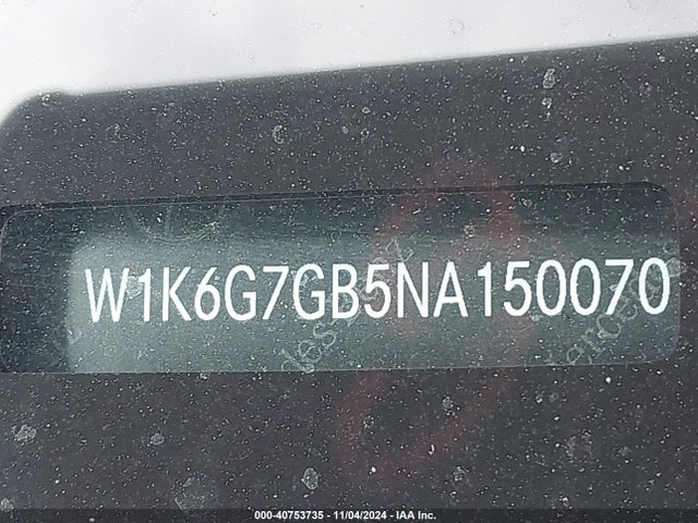 W1K6G7GB5NA150070 Mercedes-Benz S 580 4matic