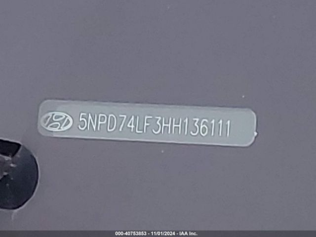 5NPD74LF3HH136111 Hyundai ELANTRA SE