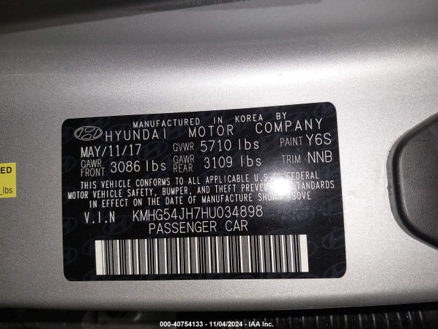 KMHG54JH7HU034898 Genesis G90 5.0 Ultimate