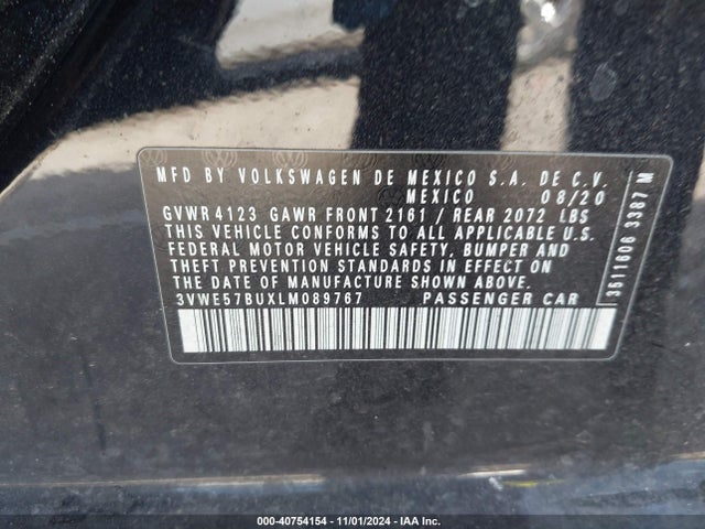 3VWE57BUXLM089767 Volkswagen Jetta 1.4t Sel