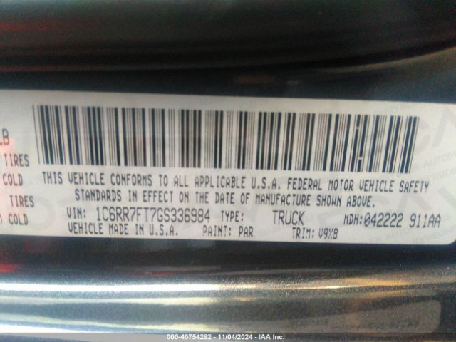 1C6RR7FT7GS336984 RAM 1500 Express