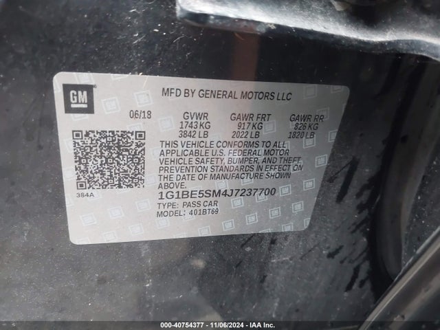 Chevrolet Cruze Lt Auto 2018 1G1BE5SM4J7237700 Image 9