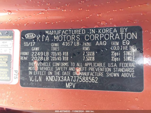 KNDJX3AA7J7588562 KIA Soul !