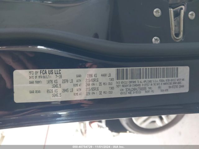 3C4NJCAB4JT502695 Jeep Compass Sport Fwd
