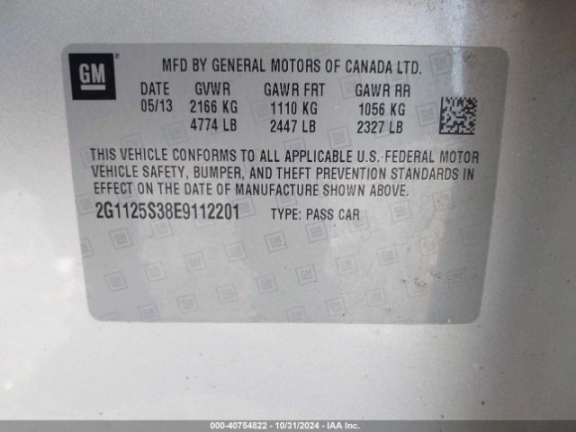 2G1125S38E9112201 Chevrolet Impala 2lt