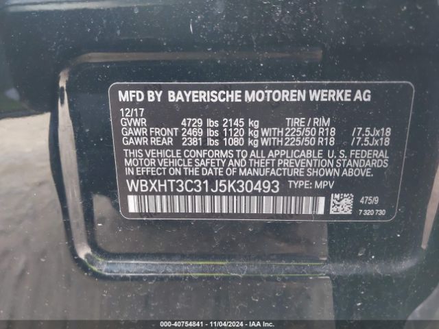 WBXHT3C31J5K30493 BMW X1 Xdrive28i