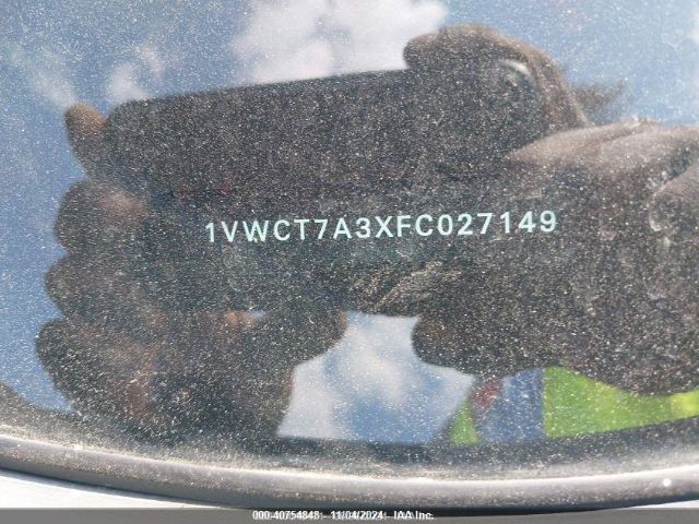 1VWCT7A3XFC027149 Volkswagen Passat 1.8t Sel Premium