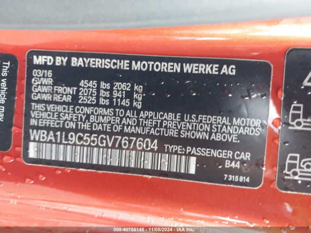 WBA1L9C55GV767604 BMW 228i Xdrive