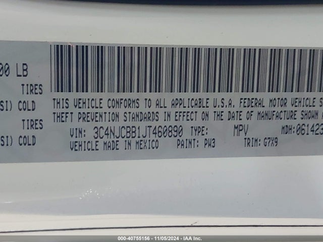 3C4NJCBB1JT460890 Jeep Compass Altitude Fwd