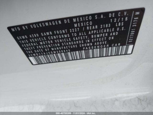 3VWD17AJXGM308845 Volkswagen Jetta 1.8t Sport