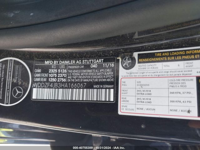 WDDZF4JB3HA166067 Mercedes-Benz E 300