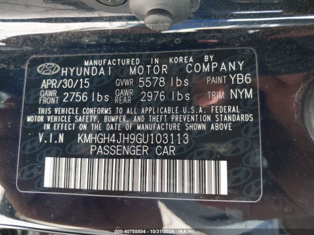 KMHGH4JH9GU103113 Hyundai Equus Signature