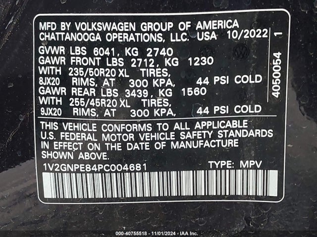 1V2GNPE84PC004681 Volkswagen ID.4 PRO S