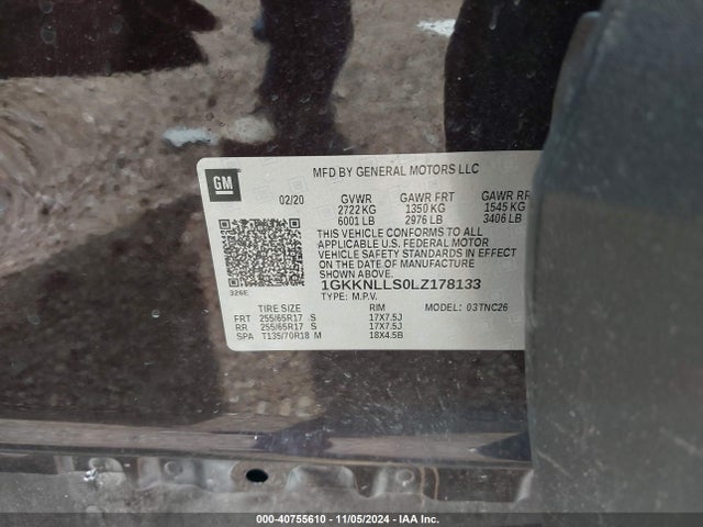 1GKKNLLS0LZ178133 GMC Acadia Awd At4