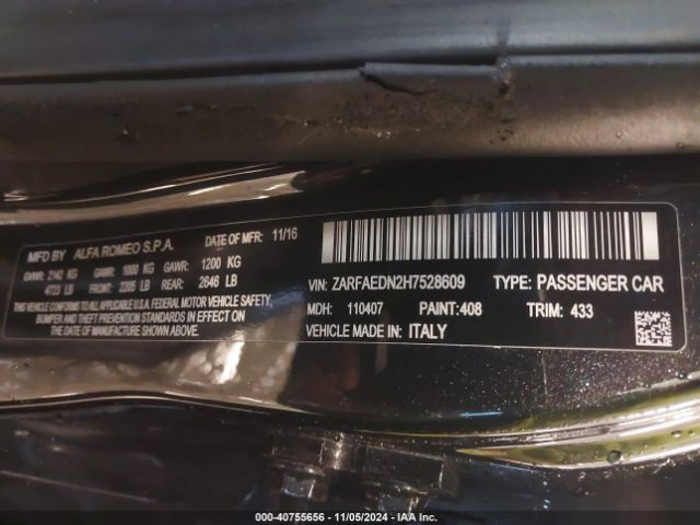 ZARFAEDN2H7528609 Alfa Romeo Giulia Awd