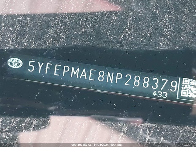Toyota COROLLA LE 2022 5YFEPMAE8NP288379 Image 9