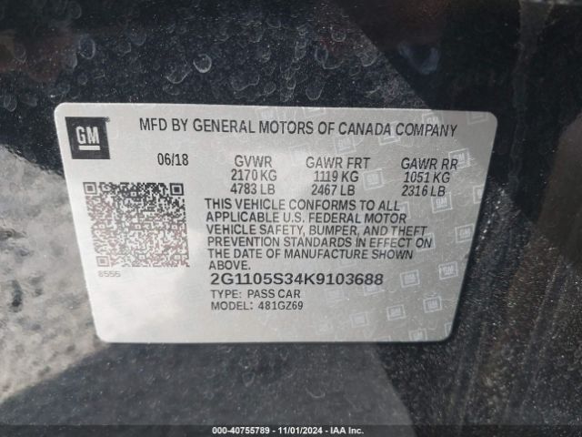 2G1105S34K9103688 Chevrolet Impala Premier