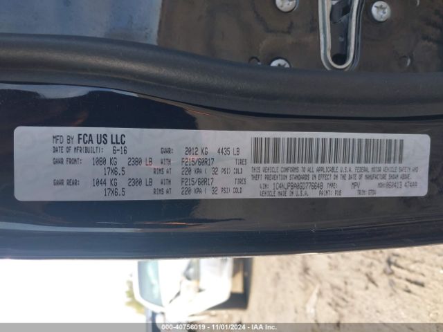 1C4NJPBA0GD776648 Jeep Patriot Sport Se