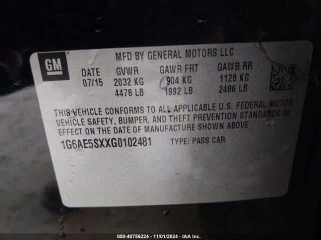 1G6AE5SXXG0102481 Cadillac Ats Premium Collection