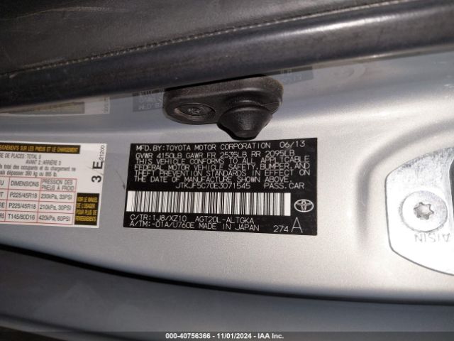 JTKJF5C70E3071545 Scion Tc 10 Series