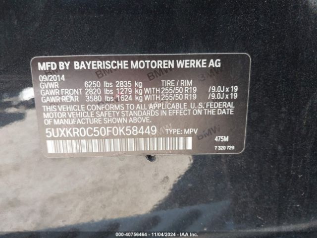 5UXKR0C50F0K58449 BMW X5 Xdrive35i