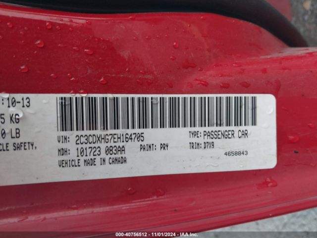 2C3CDXHG7EH164705 Dodge Charger Sxt