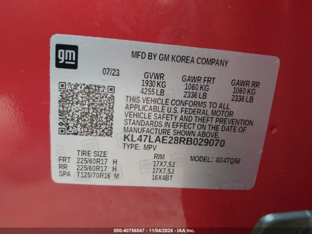 KL47LAE28RB029070 Buick Envista Preferred Fwd