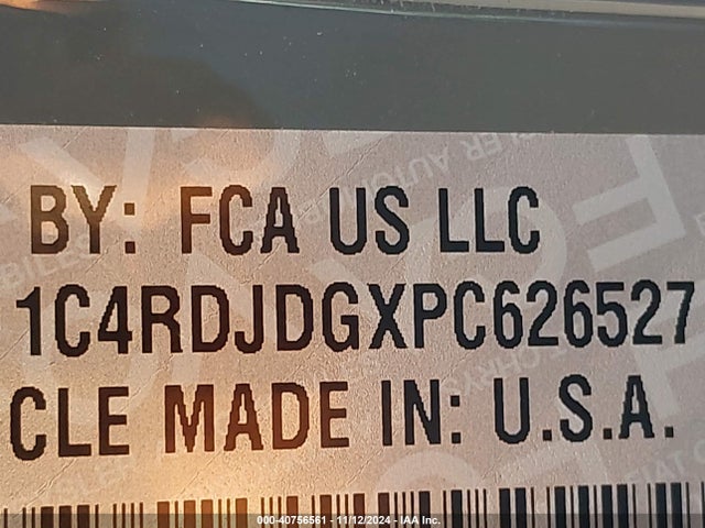 1C4RDJDGXPC626527 Dodge Durango Gt Plus Awd