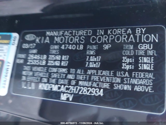 KIA Sportage Lx 2017 KNDPMCAC2H7282934 Image 9