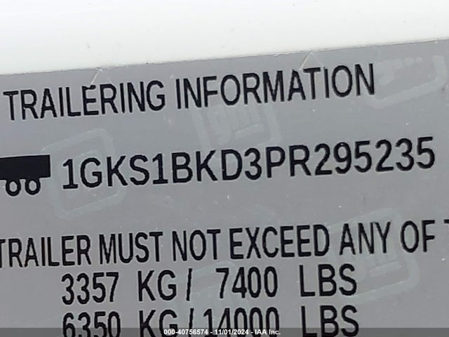 1GKS1BKD3PR295235 GMC Yukon 2wd Slt