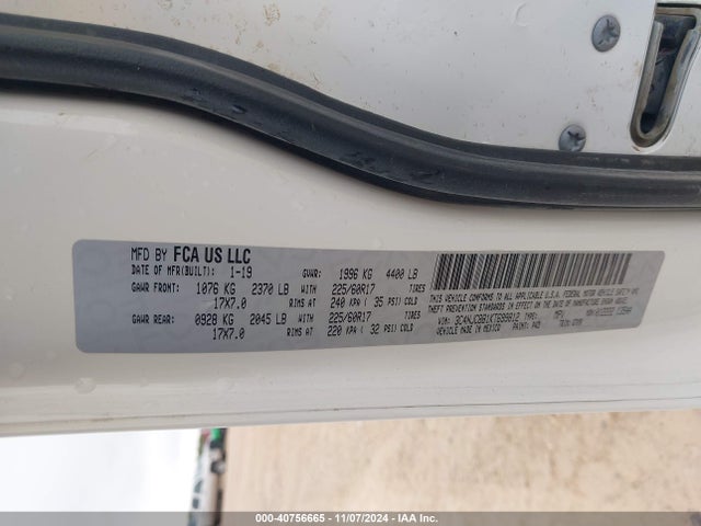 3C4NJCBB1KT699812 Jeep Compass Latitude Fwd