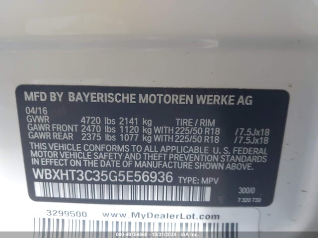 BMW X1 Xdrive28i 2016 WBXHT3C35G5E56936 Image 9