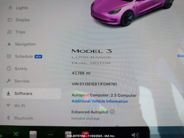 5YJ3E1EB7JF096761 Tesla Model 3 Long Range/performance