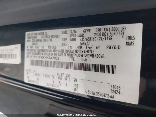 1FTYE1YMXHKA47862 Ford Transit-150
