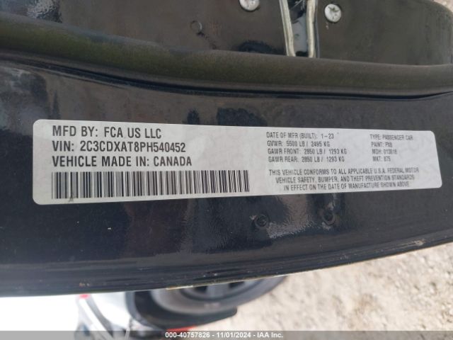 2C3CDXAT8PH540452 Dodge Charger Police Rwd