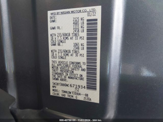 2022 NISSAN ROGUE 5N1BT3BB6NC671934 Photo 8